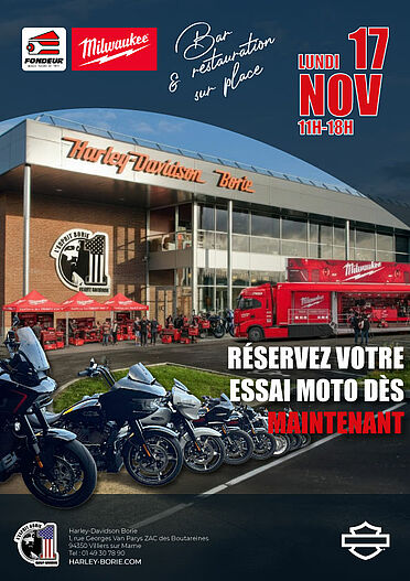 JOURNÉE TEST RIDE LE 17 NOV AVEC FONDEUR x MILWAUKEE