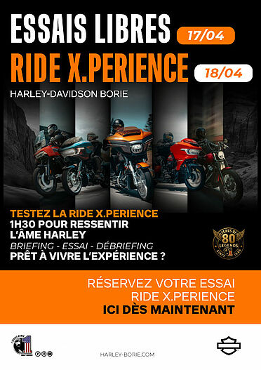 ESSAIS LIBRES LE 17 & RIDE X.PERIENCE H-D BORIE LE 18 AVRIL