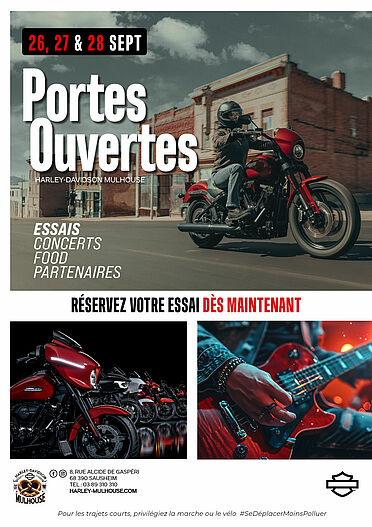 PORTES OUVERTES HARLEY-DAVIDSON MULHOUSE LES 27 & 28 SEPTEMBRE